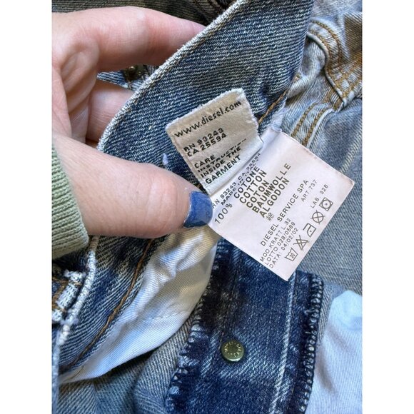 Vintage Y2K Diesel Industry Denim Jeans Straight Kratt Button Fly 36x30 Italy - Picture 5 of 10